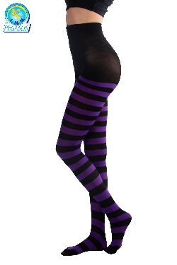 CALZE COLLANT RIGA NERO VIOLA DONNA